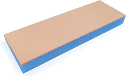 210x70mm Cow Leather Knife Strop on 3/4" thick weatherproof acrylic-Leather Knife Strop
