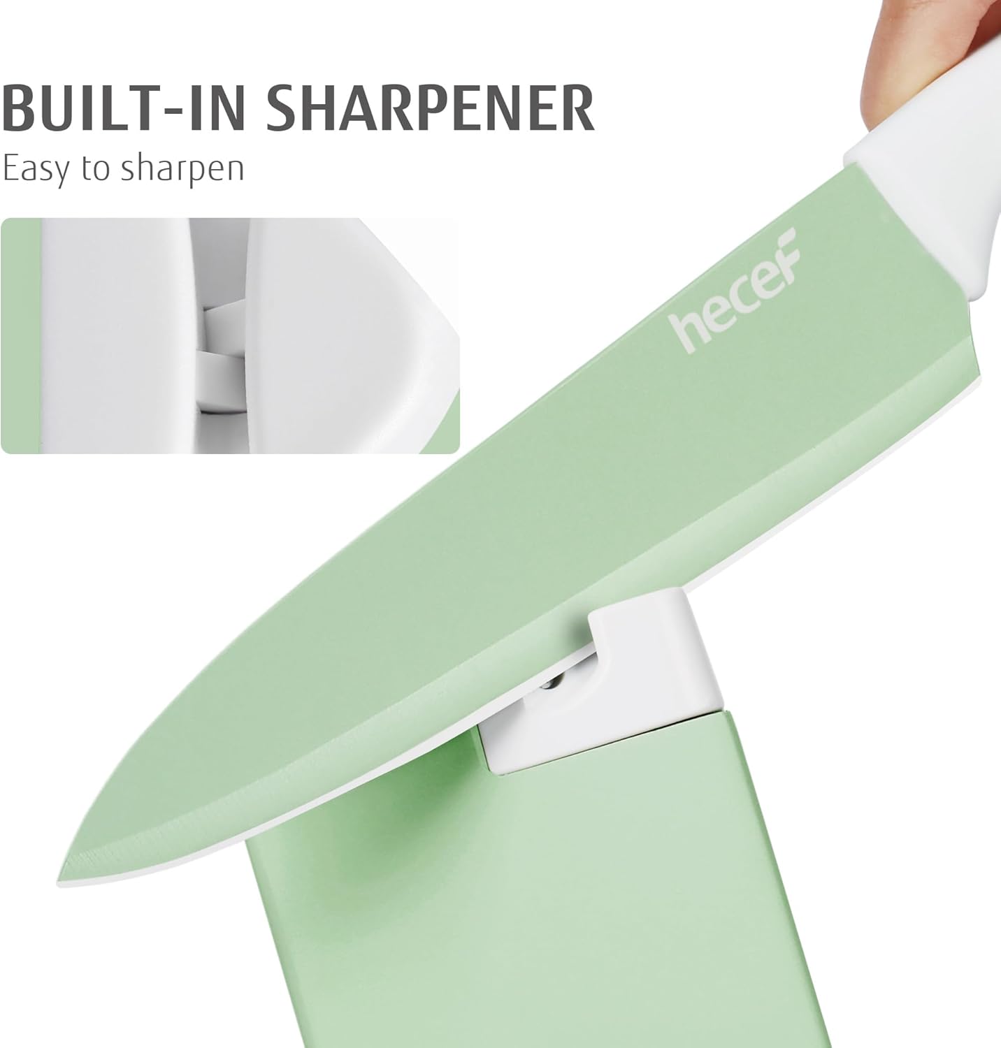 15 Pieces Kitchen Knife Set with Built-in Sharpening Wooden Block, Dishwasher Safe, High Carbon Stainless Steel Knife Block Set with Steak Knives, Kitchen Scissors, Hot Pink