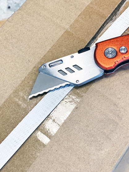 Serrated Blades for Utility Knife – TWO 10 Packs Heavy Duty Saw Razors for Box Cutter in Convenient Storage Box – Serrated Edge Razors 10 Packs, Standard Size - Fits Most Cutters & Knives