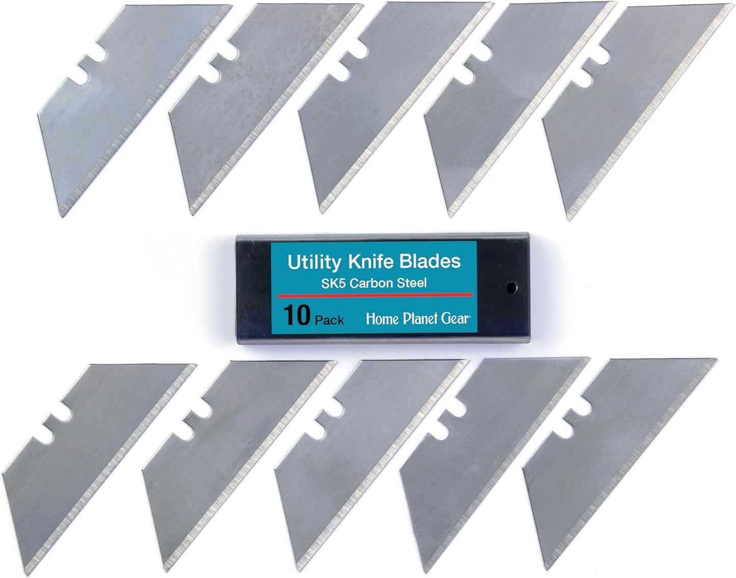 Serrated Blades for Utility Knife – TWO 10 Packs Heavy Duty Saw Razors for Box Cutter in Convenient Storage Box – Serrated Edge Razors 10 Packs, Standard Size - Fits Most Cutters & Knives