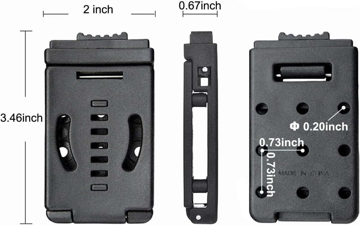 2-Pack Belt Clip Outdoor Camping Knife Blade Lock with Screws, Universal Utility EDC Belt Clip Holsters Mag Pouches Sheath Tools with Hardware