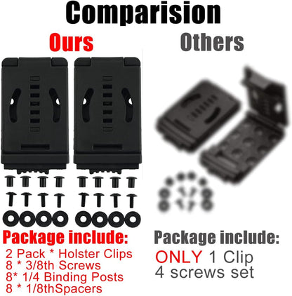 2-Pack Belt Clip Outdoor Camping Knife Blade Lock with Screws, Universal Utility EDC Belt Clip Holsters Mag Pouches Sheath Tools with Hardware