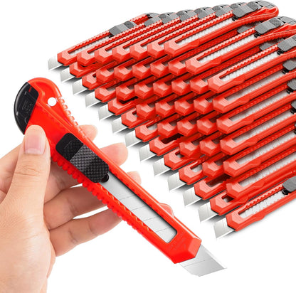 Box Cutter Retractable, 18mm Utility Knife, Snap-Off Blade
