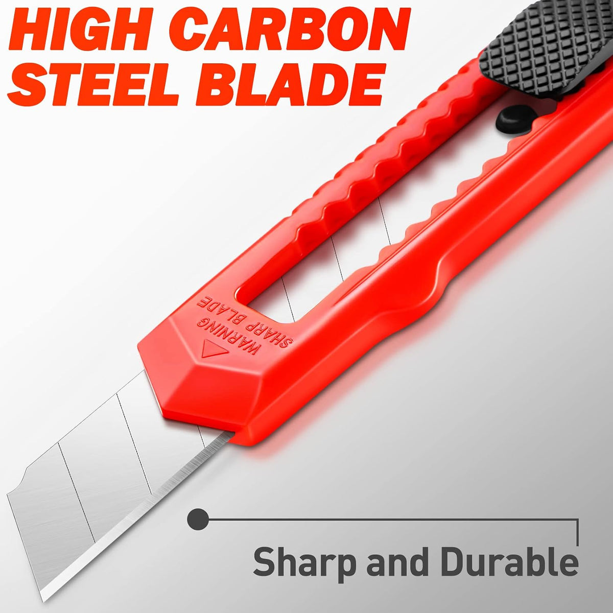 Box Cutter Retractable, 18mm Utility Knife, Snap-Off Blade
