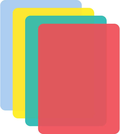Cut N' Funnel Multi-Color Cutting Board Mats 4 Pack