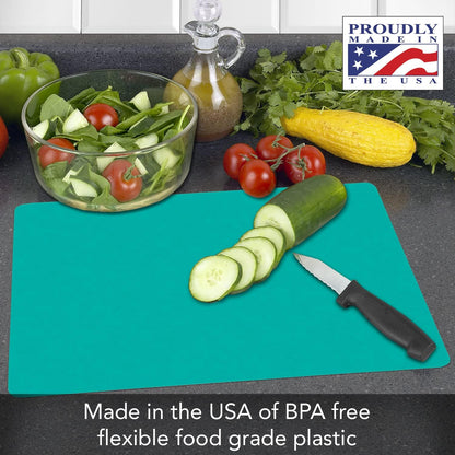 Cut N' Funnel Multi-Color Cutting Board Mats 4 Pack