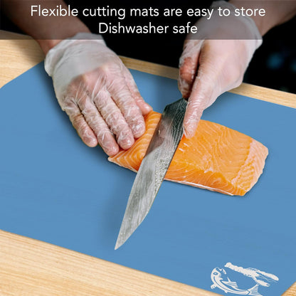 Cut N' Funnel Multi-Color Cutting Board Mats 4 Pack