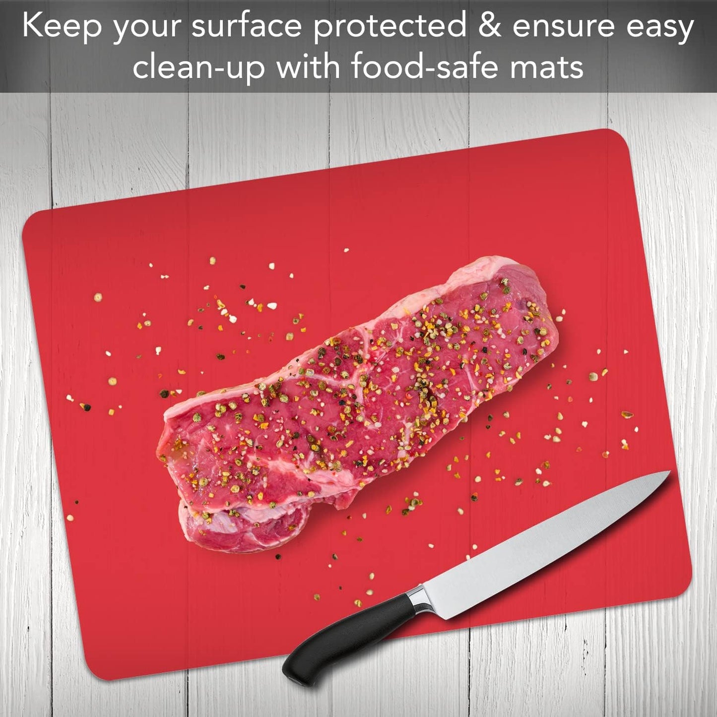 Cut N' Funnel Multi-Color Cutting Board Mats 4 Pack
