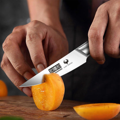 3PCS Kitchen Knife Set, Ultra Sharp Chef/Santoku/Paring Knives | Professional Japanese High Carbon Steel Cooking Knife Set with Ergonomic Wood Handle, Ideal Gift for Family and Restaurant