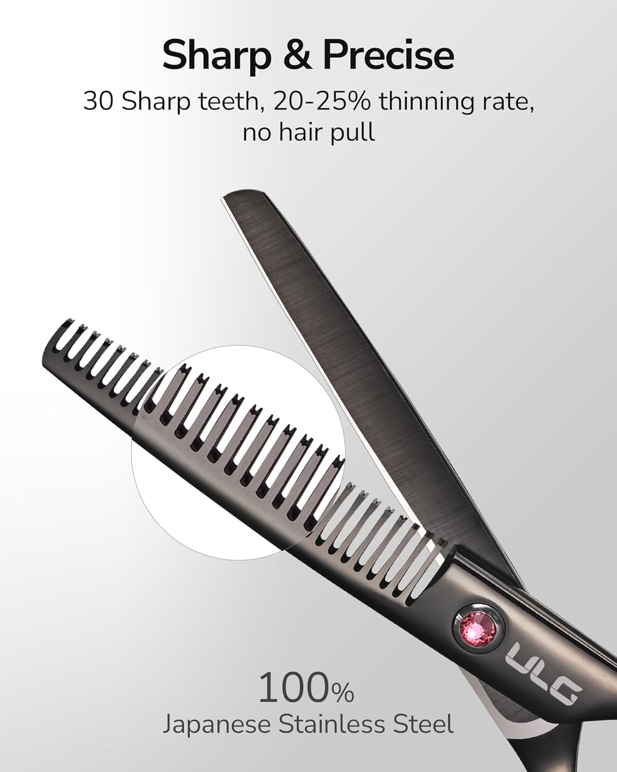 Hair Thinning Scissors Professional Barber’s Texturizing Teeth Shears for Hairdressing, Salon and Home Use Thinning Shears for Hair Cutting, Made of Japanese Stainless Steel, 6.5 inch