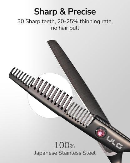 Hair Thinning Scissors Professional Barber’s Texturizing Teeth Shears for Hairdressing, Salon and Home Use Thinning Shears for Hair Cutting, Made of Japanese Stainless Steel, 6.5 inch