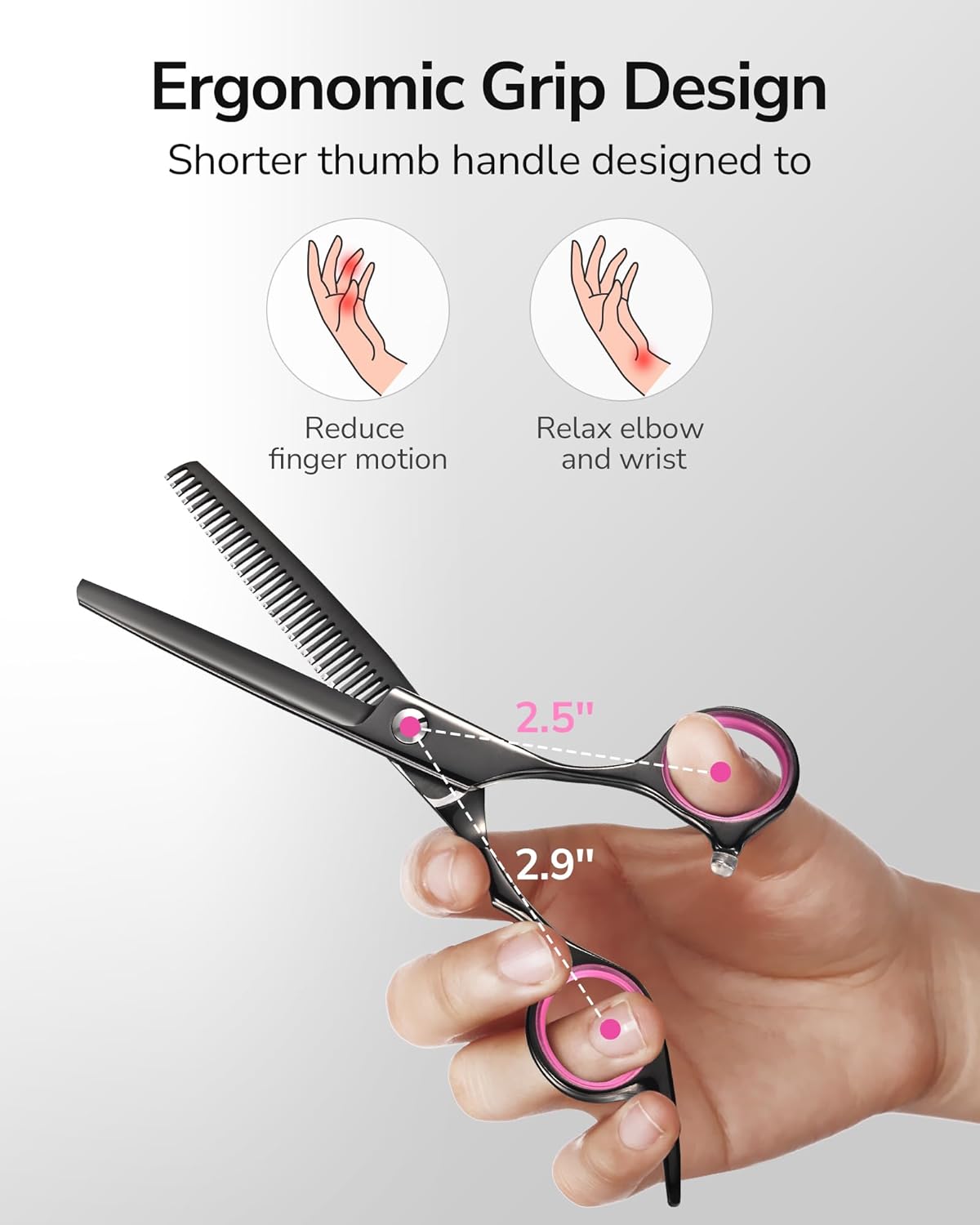 Hair Thinning Scissors Professional Barber’s Texturizing Teeth Shears for Hairdressing, Salon and Home Use Thinning Shears for Hair Cutting, Made of Japanese Stainless Steel, 6.5 inch