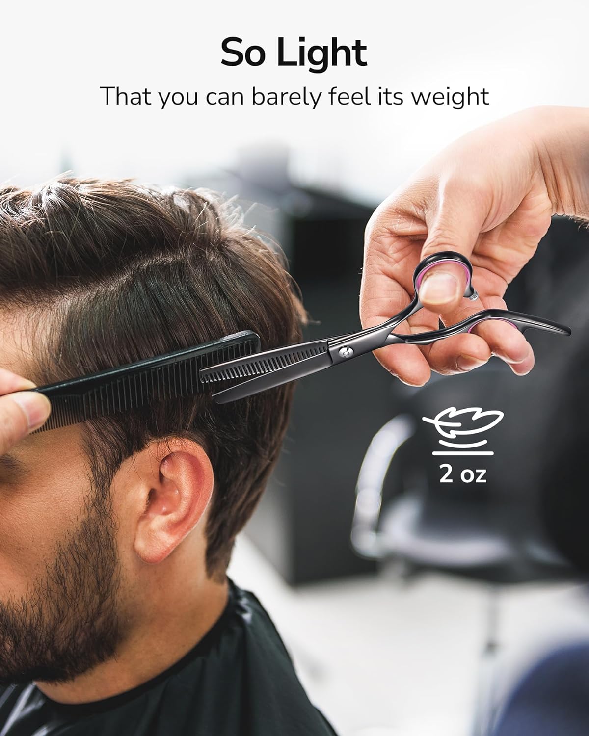 Hair Thinning Scissors Professional Barber’s Texturizing Teeth Shears for Hairdressing, Salon and Home Use Thinning Shears for Hair Cutting, Made of Japanese Stainless Steel, 6.5 inch