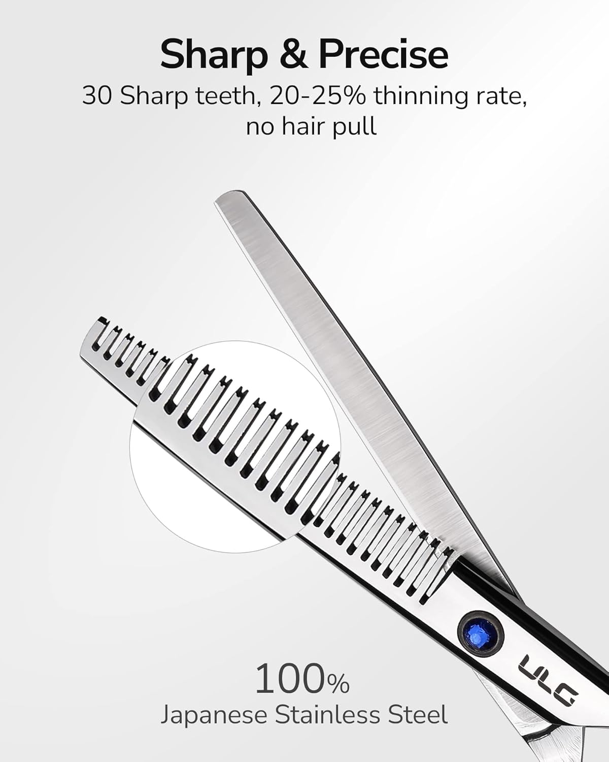 Hair Thinning Scissors Professional Barber’s Texturizing Teeth Shears for Hairdressing, Salon and Home Use Thinning Shears for Hair Cutting, Made of Japanese Stainless Steel, 6.5 inch