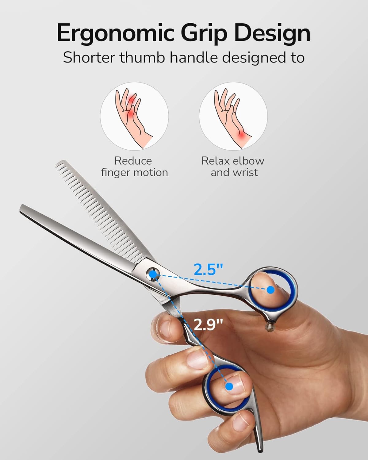 Hair Thinning Scissors Professional Barber’s Texturizing Teeth Shears for Hairdressing, Salon and Home Use Thinning Shears for Hair Cutting, Made of Japanese Stainless Steel, 6.5 inch