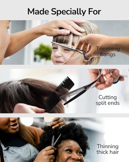 Hair Thinning Scissors Professional Barber’s Texturizing Teeth Shears for Hairdressing, Salon and Home Use Thinning Shears for Hair Cutting, Made of Japanese Stainless Steel, 6.5 inch
