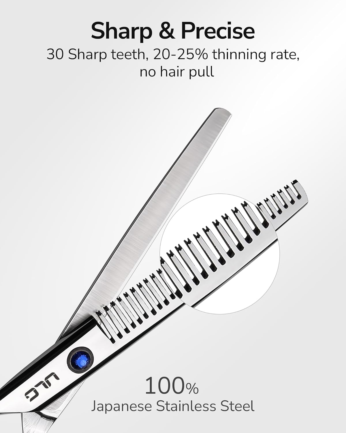 Hair Thinning Scissors Professional Barber’s Texturizing Teeth Shears for Hairdressing, Salon and Home Use Thinning Shears for Hair Cutting, Made of Japanese Stainless Steel, 6.5 inch
