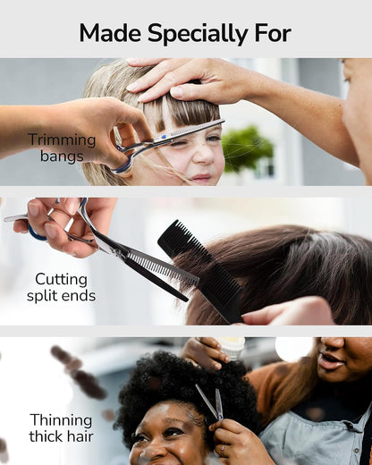 Hair Thinning Scissors Professional Barber’s Texturizing Teeth Shears for Hairdressing, Salon and Home Use Thinning Shears for Hair Cutting, Made of Japanese Stainless Steel, 6.5 inch