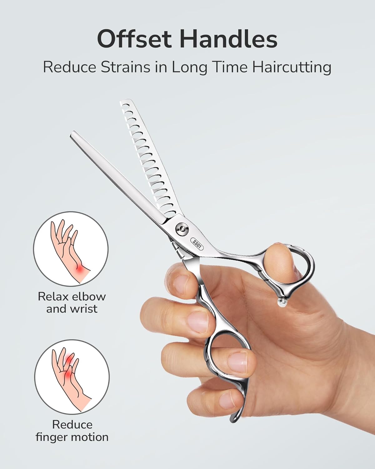 Hair Thinning Scissors Professional Barber’s Texturizing Teeth Shears for Hairdressing, Salon and Home Use Thinning Shears for Hair Cutting, Made of Japanese Stainless Steel, 6.5 inch