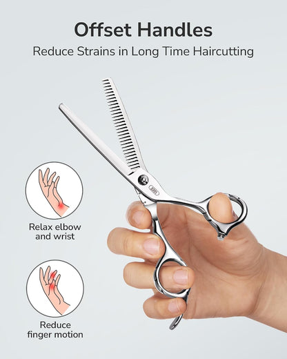 Hair Thinning Scissors Professional Barber’s Texturizing Teeth Shears for Hairdressing, Salon and Home Use Thinning Shears for Hair Cutting, Made of Japanese Stainless Steel, 6.5 inch