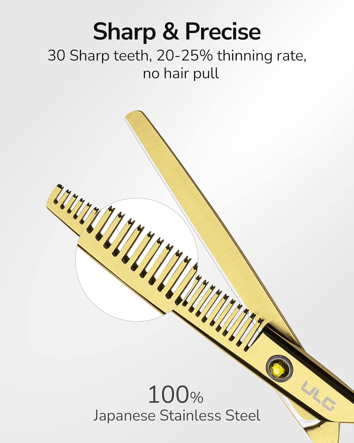 Hair Thinning Scissors Professional Barber’s Texturizing Teeth Shears for Hairdressing, Salon and Home Use Thinning Shears for Hair Cutting, Made of Japanese Stainless Steel, 6.5 inch