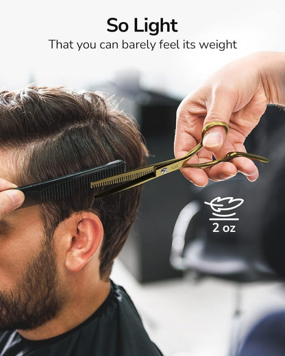 Hair Thinning Scissors Professional Barber’s Texturizing Teeth Shears for Hairdressing, Salon and Home Use Thinning Shears for Hair Cutting, Made of Japanese Stainless Steel, 6.5 inch