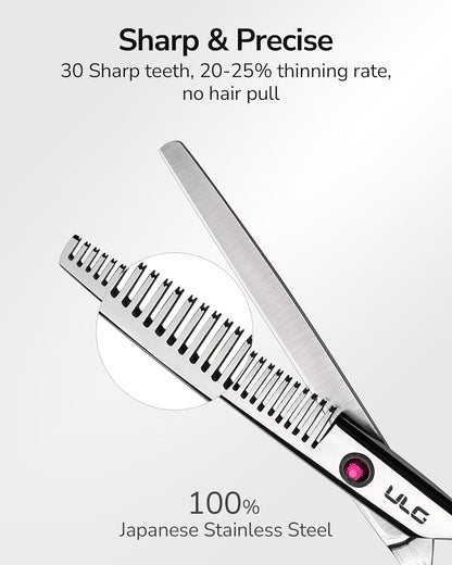 Hair Thinning Scissors Professional Barber’s Texturizing Teeth Shears for Hairdressing, Salon and Home Use Thinning Shears for Hair Cutting, Made of Japanese Stainless Steel, 6.5 inch