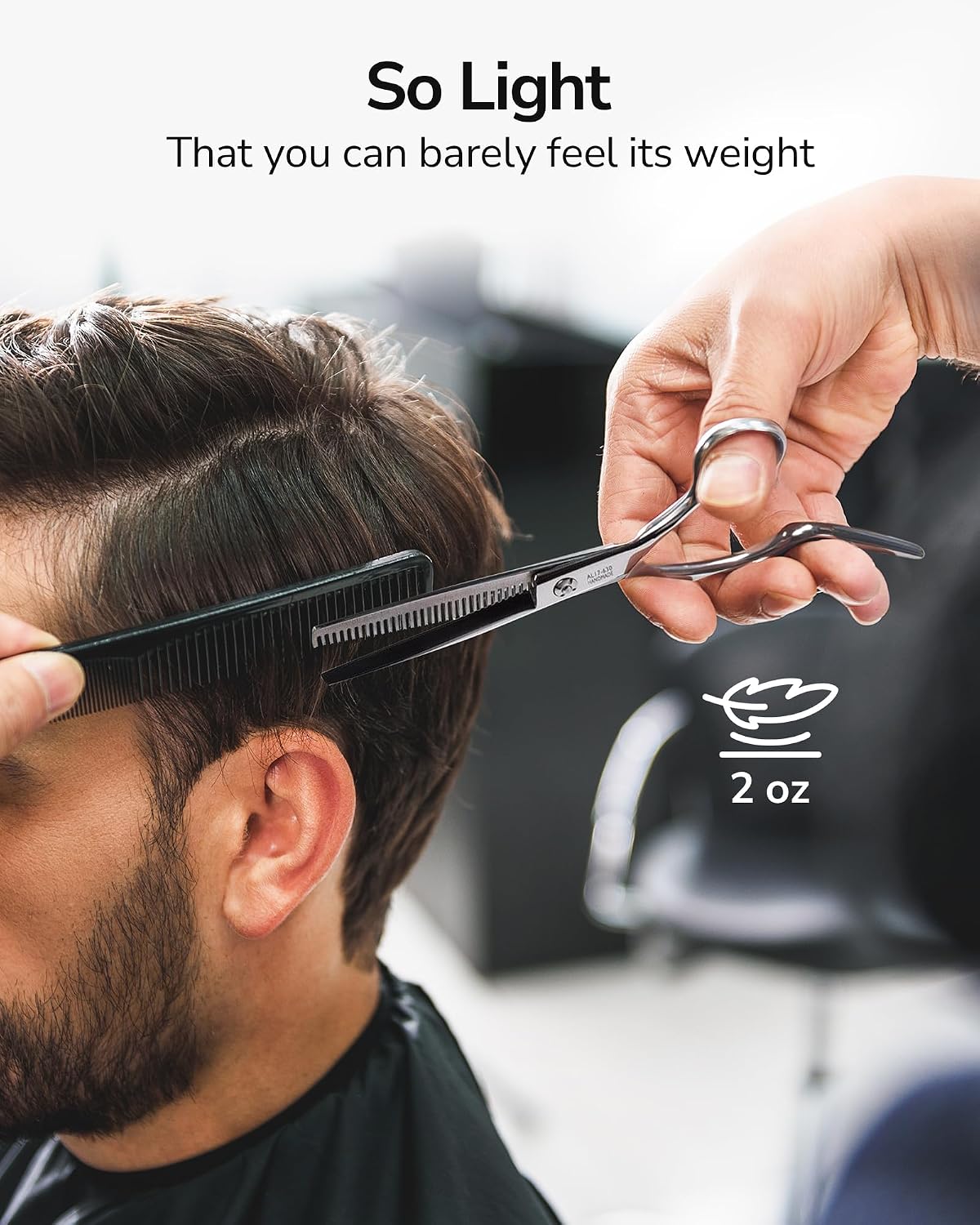 Hair Thinning Scissors Professional Barber’s Texturizing Teeth Shears for Hairdressing, Salon and Home Use Thinning Shears for Hair Cutting, Made of Japanese Stainless Steel, 6.5 inch
