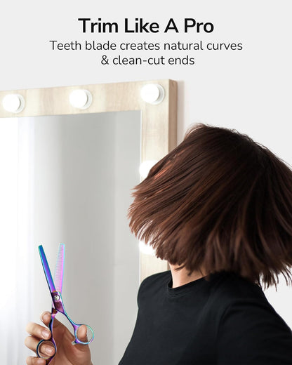 Hair Thinning Scissors Professional Barber’s Texturizing Teeth Shears for Hairdressing, Salon and Home Use Thinning Shears for Hair Cutting, Made of Japanese Stainless Steel, 6.5 inch
