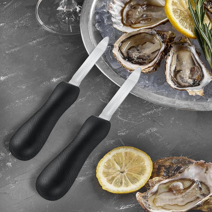 Oyster Shucking Knife - 2 Pack Professional Oyster Knife for All Kinds of Shells & Oysters, Durable Oyster Shucker Tools for Home & Restaurant Use