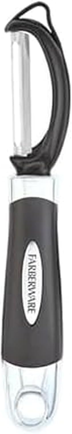 Pro2 Euro Vegetable Peeler with Swivel Blade and Built-In Bud Remover, Razor-Sharp Rust-Resistant Stainless Steel, Ergonomic Handle, Dishwasher Safe