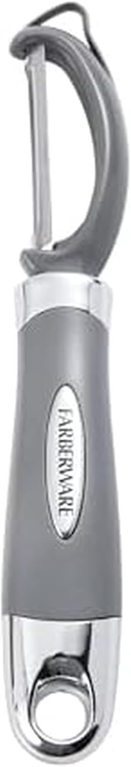 Pro2 Euro Vegetable Peeler with Swivel Blade and Built-In Bud Remover, Razor-Sharp Rust-Resistant Stainless Steel, Ergonomic Handle, Dishwasher Safe