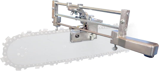 Chainsaw Sharpener, G106B, File-N-Joint Bar Mounted Guide System | Cast Aluminum, Zinc Plated Steel, Adjustable Bar Mount Setup, 1.1 lb Portable Hand Tool, Files Not Included, Videos Available