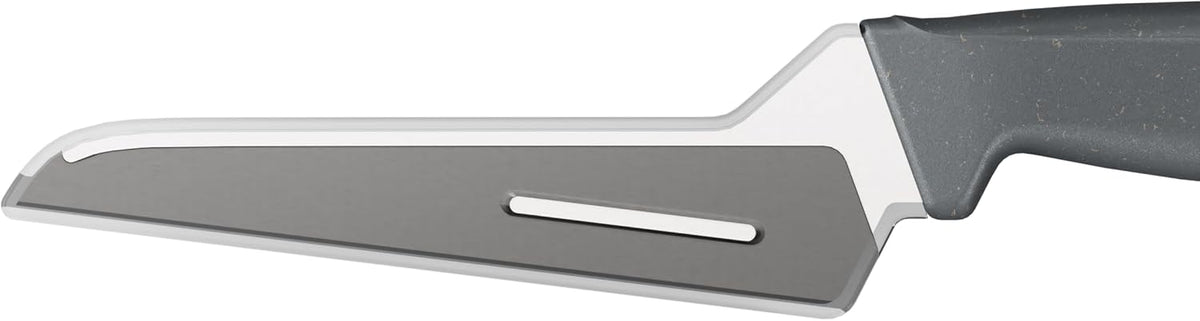 Offset Santoku Knife – Sharp German Stainless Steel Blade – Sustainable Wheat Straw Handle – Precision Kitchen & Vegetable Knife – Dishwasher Safe – 3.9 inches