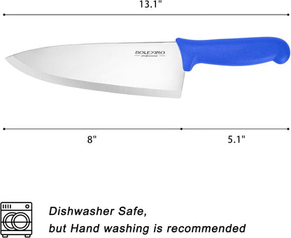 8" Chef Knife, Professional Kitchen Knife with Grip | High-carbon stainless steel,Ultra-sharp wide blade,Ergonomic non-slip handle,Versatile for meat & veg,Ideal for home & chefs.