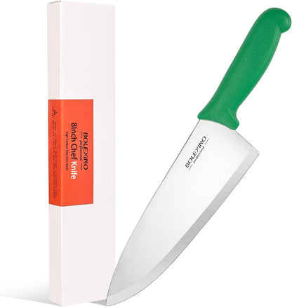 8" Chef Knife, Professional Kitchen Knife with Grip | High-carbon stainless steel,Ultra-sharp wide blade,Ergonomic non-slip handle,Versatile for meat & veg,Ideal for home & chefs.