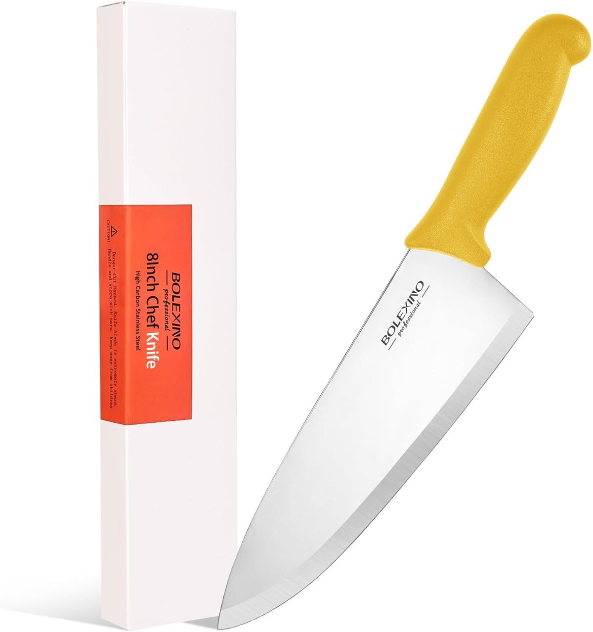 8" Chef Knife, Professional Kitchen Knife with Grip | High-carbon stainless steel,Ultra-sharp wide blade,Ergonomic non-slip handle,Versatile for meat & veg,Ideal for home & chefs.