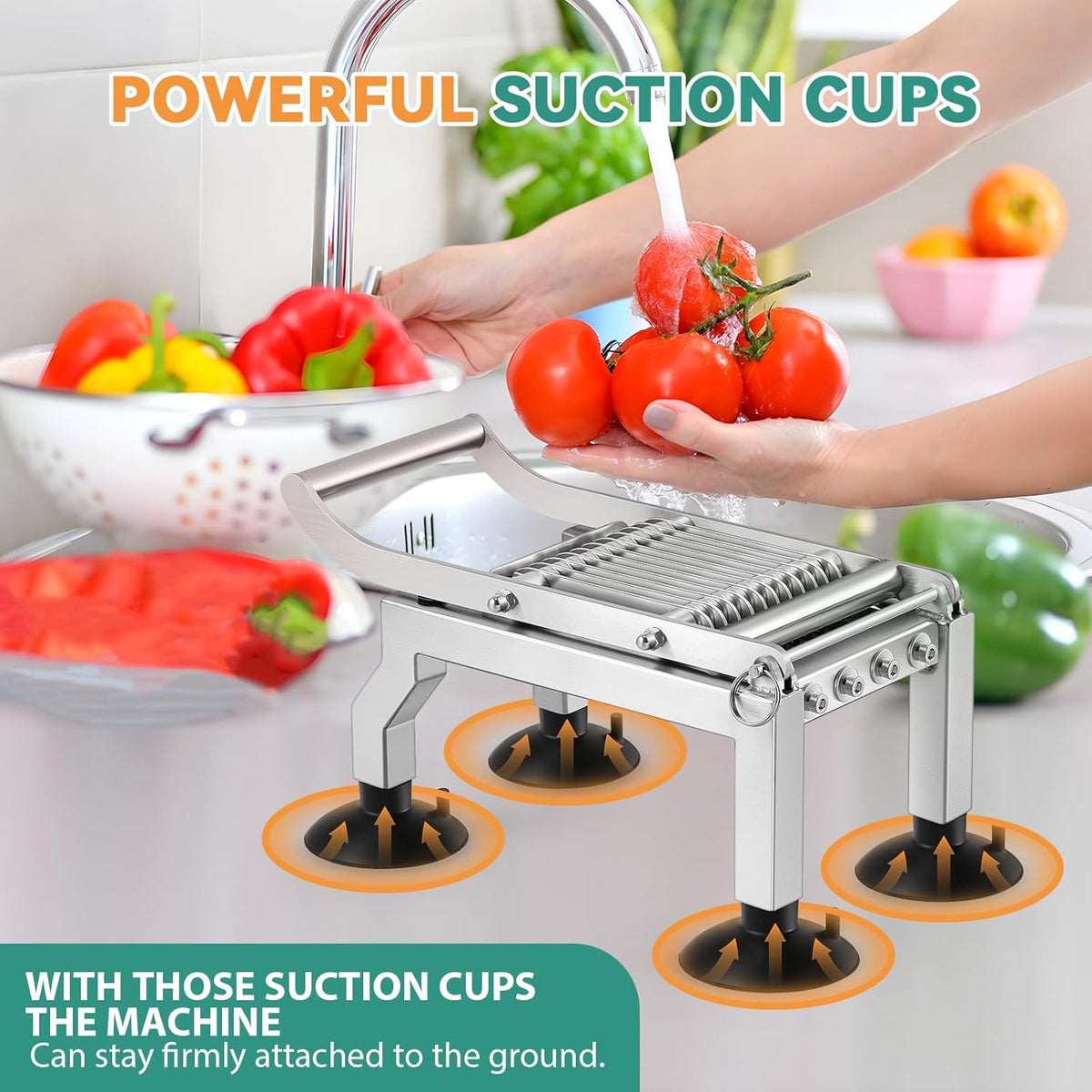 Commercial Tomato Slicer, 0.4"/10mm Stainless Steel