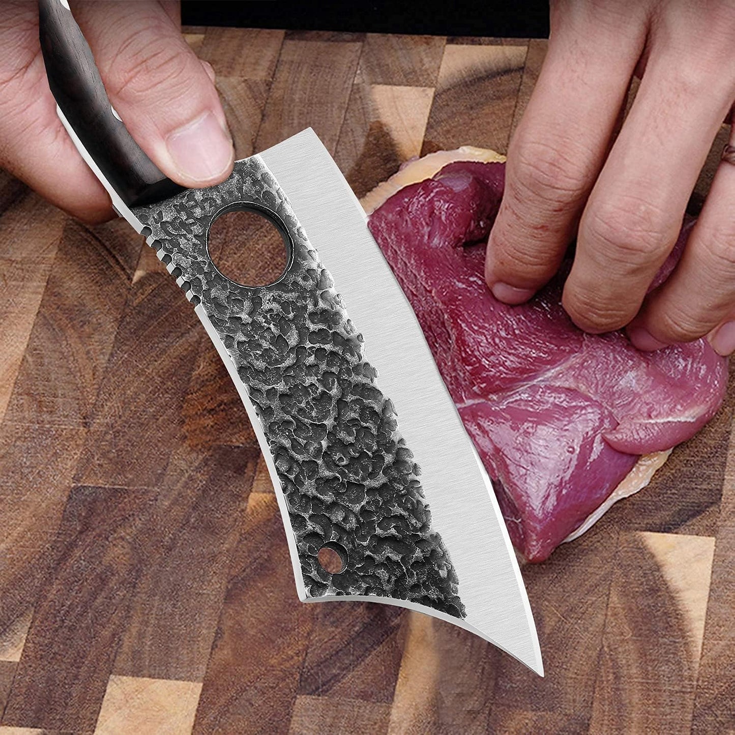 Chef Butcher Knife Set for Meat Cutting with Roll Bag, 12 PCS Japanese Forged Chef Knives Set for Men and Women Gift for Men