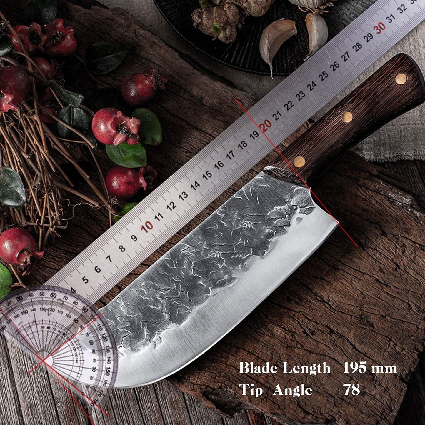 Chef Butcher Knife Set for Meat Cutting with Roll Bag, 12 PCS Japanese Forged Chef Knives Set for Men and Women Gift for Men