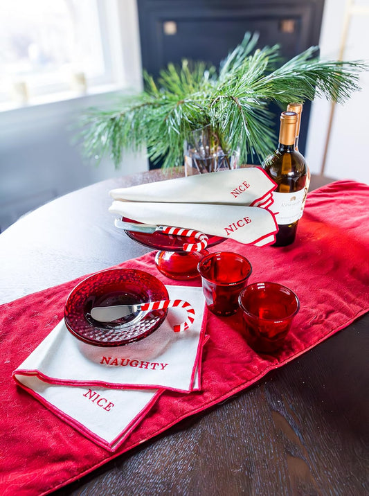 Candy Cane Handle Cheese Knife | For Charcuterie & Entertaining, Resin/Stainless Steel, Red/White, 7.25"L