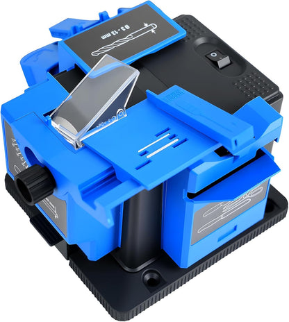 3-in-1 Multifunction Electric Drill Bit Sharpener for Knife, drill, Chisel | Multifunction Adjustable Angles, 96W 1350rpm drill doctor afilador de brocas, Compact Design