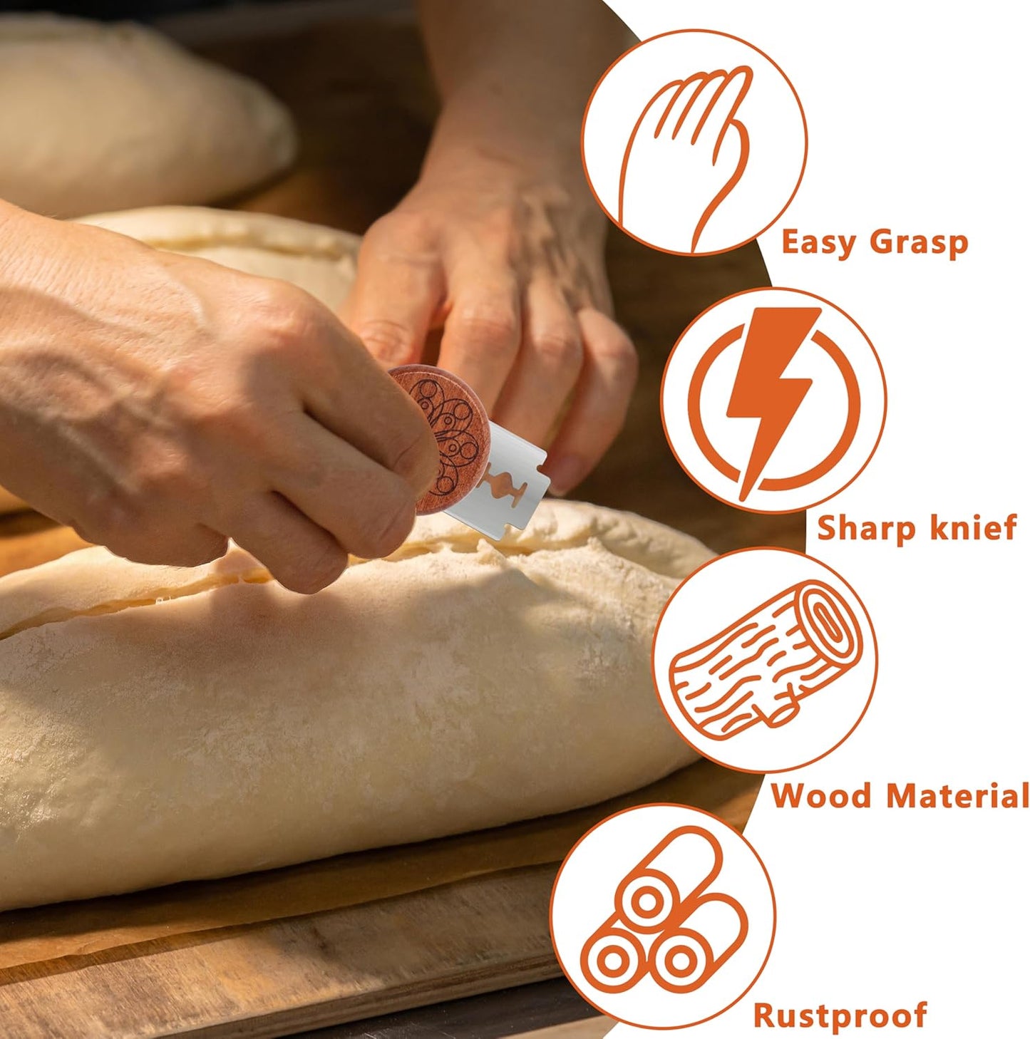 UFO Bread Lame Cutter for Sourdough Bread Scorer Tool,Circle | Slashing Tool for Homemade Sourdough Bread Cutting Knife for Artisan Bread and Baguette Makers,5 Blades and Storage Cover