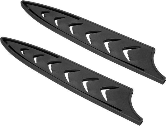 Safety Knife Cover Sleeves for 8" Carving Knife, ABS Universal Knife Sheath Edge Guard Blade Protector for Kitchen Black Pack of 2