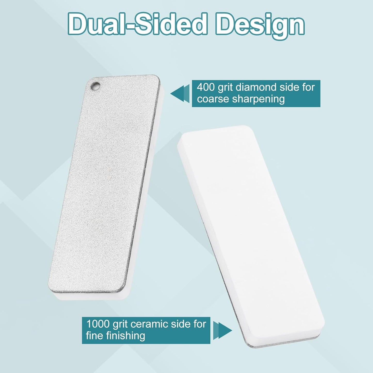 Knife Sharpening Stone Whetstone 2 Side Grit 400/1000 Ceramic Diamond Sharpener Double Sided Portable Hand Sharpen Tools for Knives Scissors