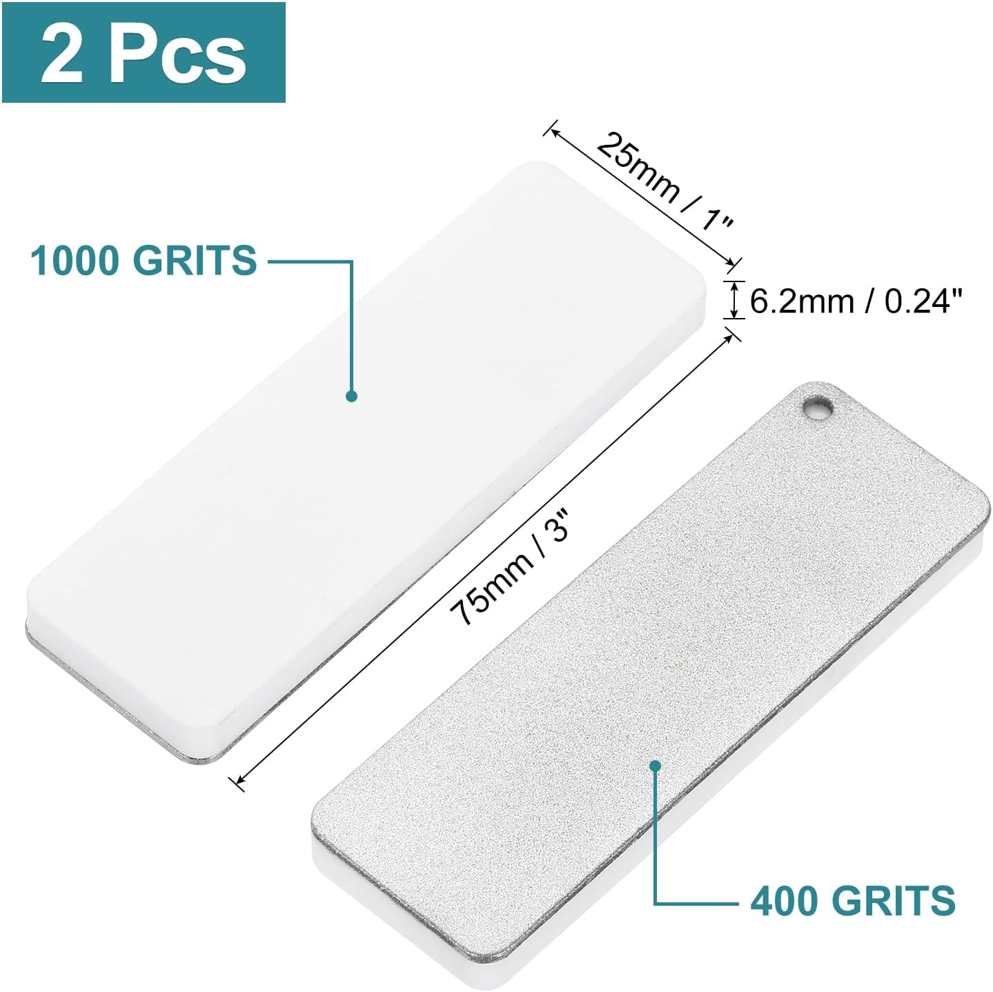 Knife Sharpening Stone Whetstone 2 Side Grit 400/1000 Ceramic Diamond Sharpener Double Sided Portable Hand Sharpen Tools for Knives Scissors