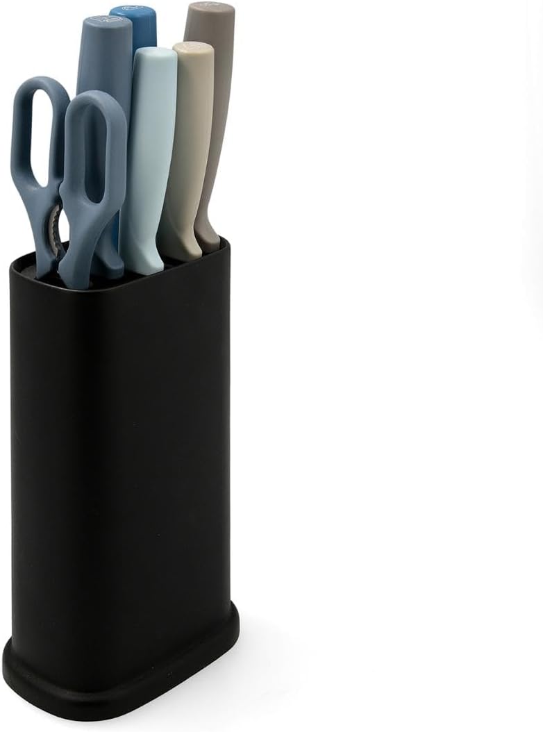 Ozon Tacoma With Knives And Scissors 21x13x8cm Stainless Steel | Black, Stainless steel, rectangular shape, 21x13x8cm