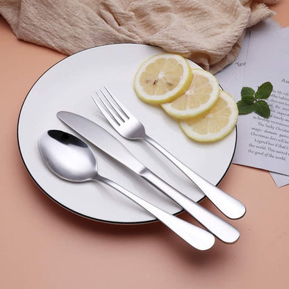 Portable Stainless Steel Flatware Set, Travel Camping Cutlery Set, Portable Utensil Travel Silverware Dinnerware Set with a Waterproof Case (Rainbow)