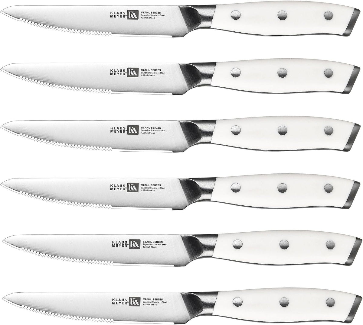 Stahl 4.5 Inch Steak Knives Set of 6 (Black)