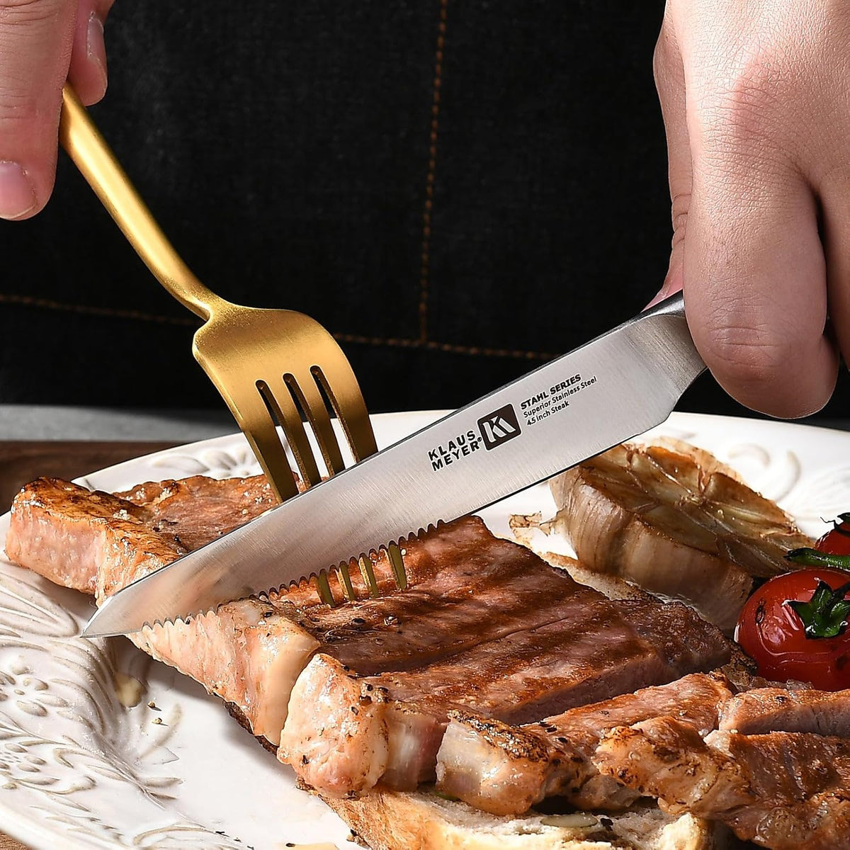 Stahl 4.5 Inch Steak Knives Set of 6 (Black)